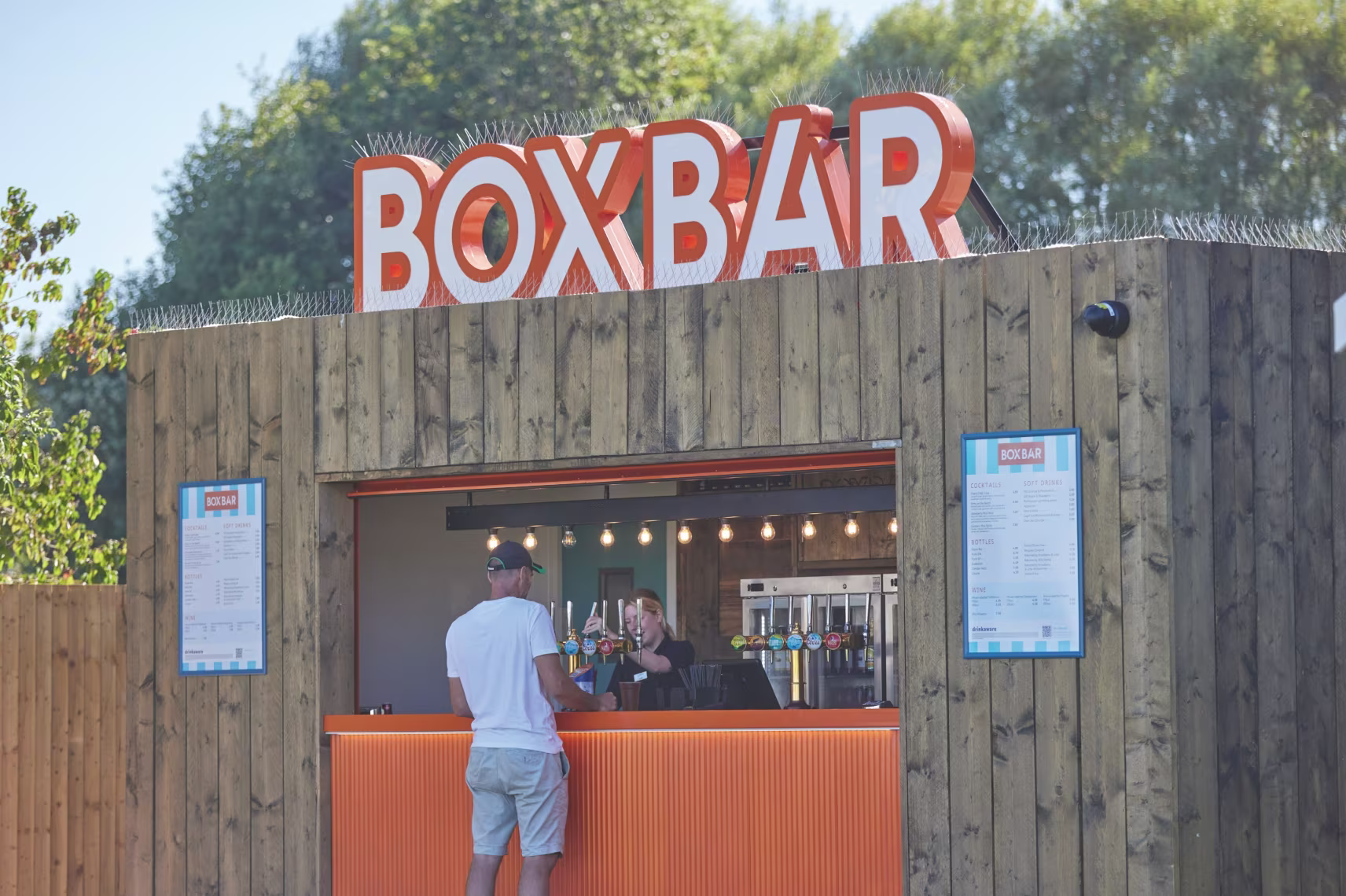 The Box Bar for drinks and ice creams