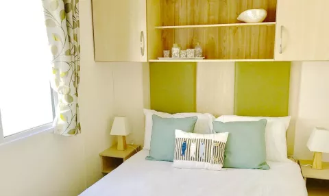 Superior caravan double bedroom