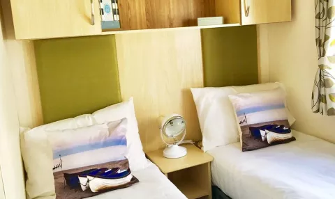 Superior caravan twin bedroom