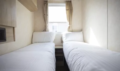 Value caravan twin bedroom